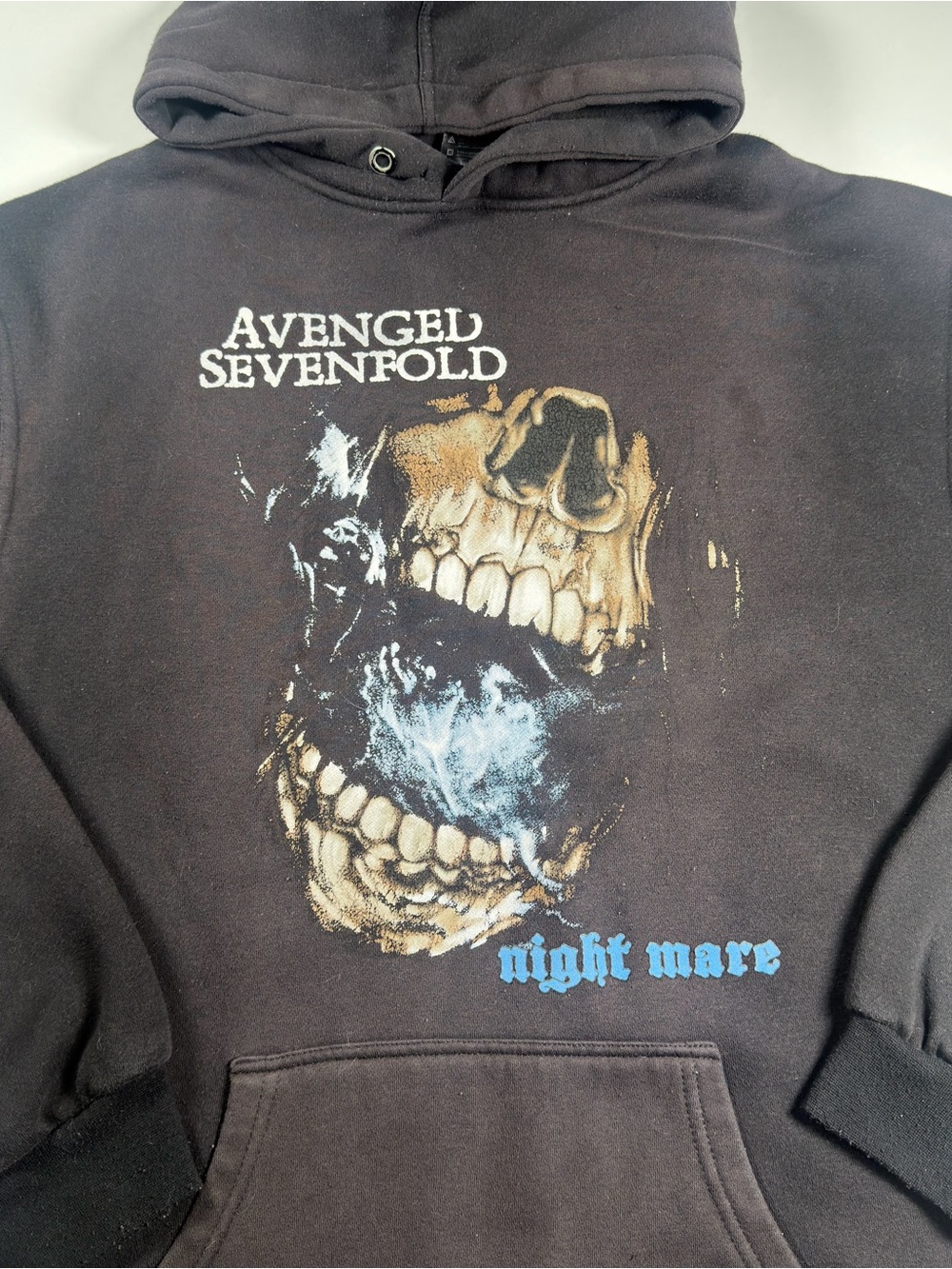 Avenged Sevenfold Night Mare Skull Pullover Hoodie - Black Size Mens XL - Picture 3 of 5
